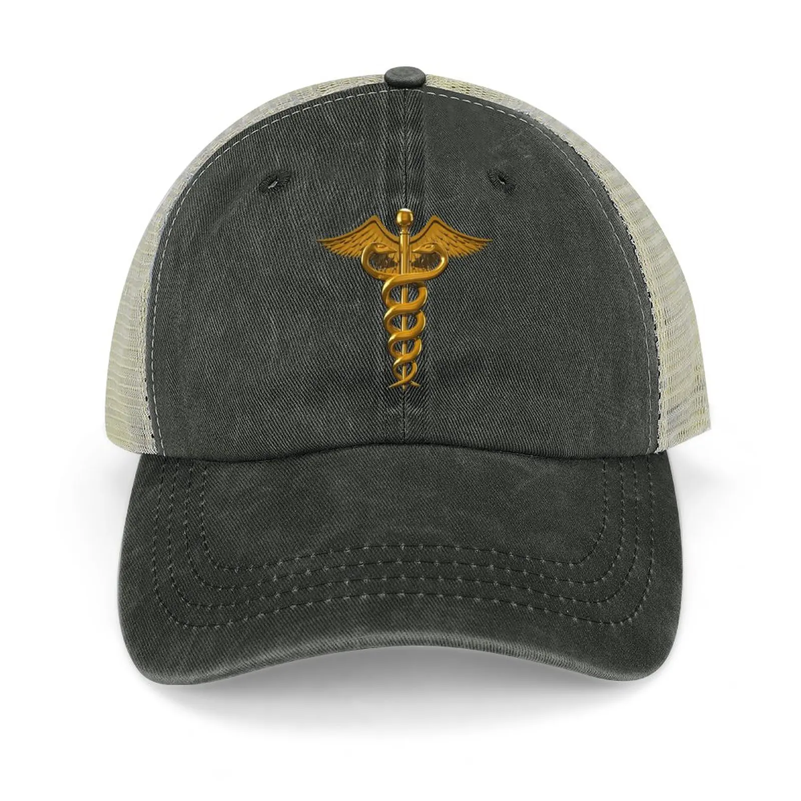 Caduceus symbol / Medic symbol design Cowboy Hat Brand Man Caps Sun Cap Hood Men's Cap Women's