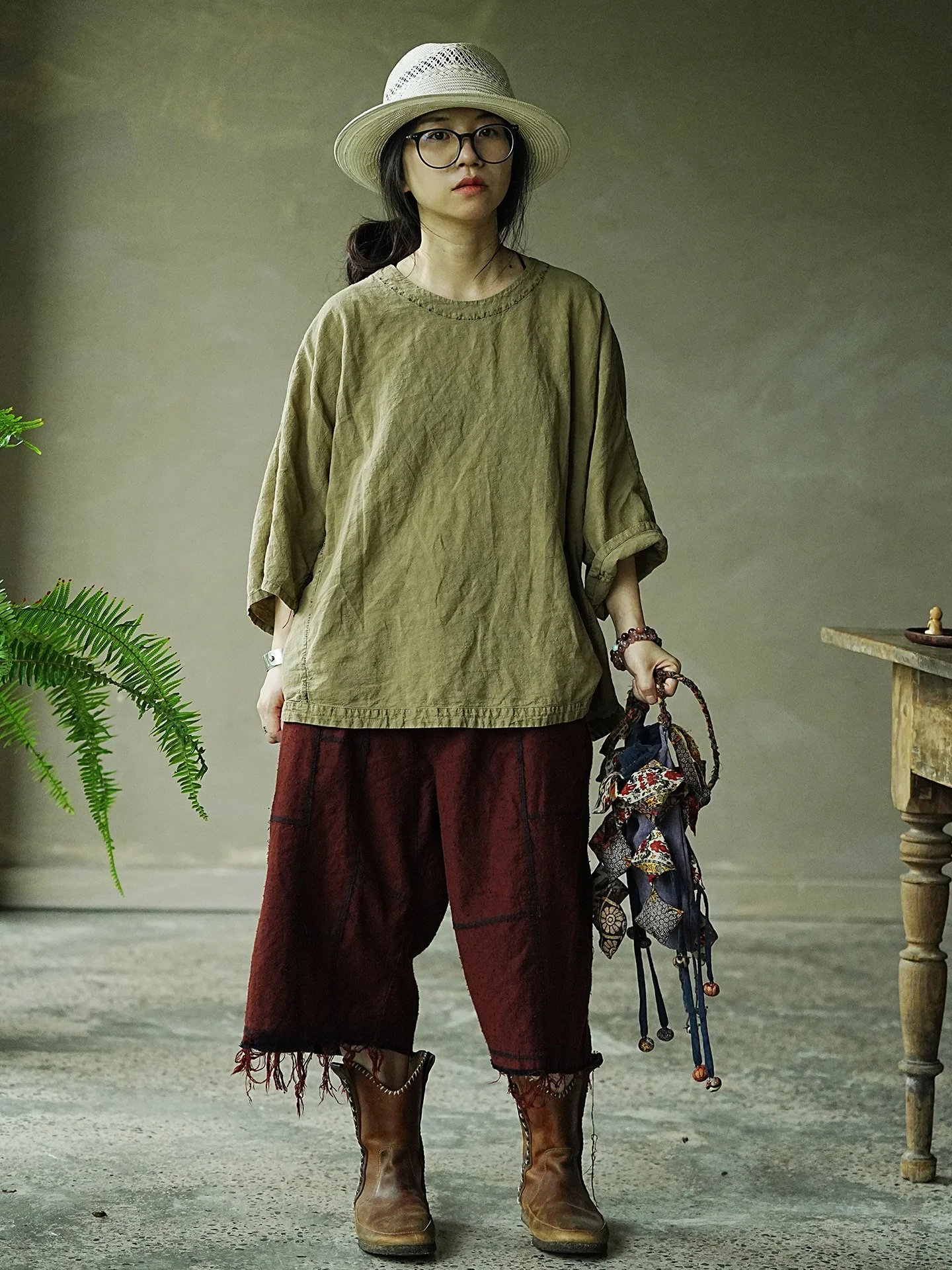 

Оригинальный дизайн, удобный свободный топ из хлопка и льна, приятный для кожи, дышащий, повседневный, с круглым вырезом, футболка