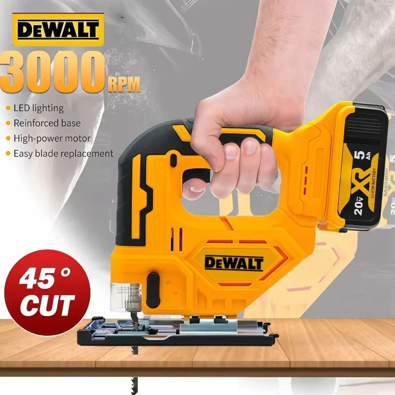 

Dewalt 2700RPM Brushless Curve Saw Cordless Electric Jig Saw Portable Multifunction Adjustable Woodworking Power Tool