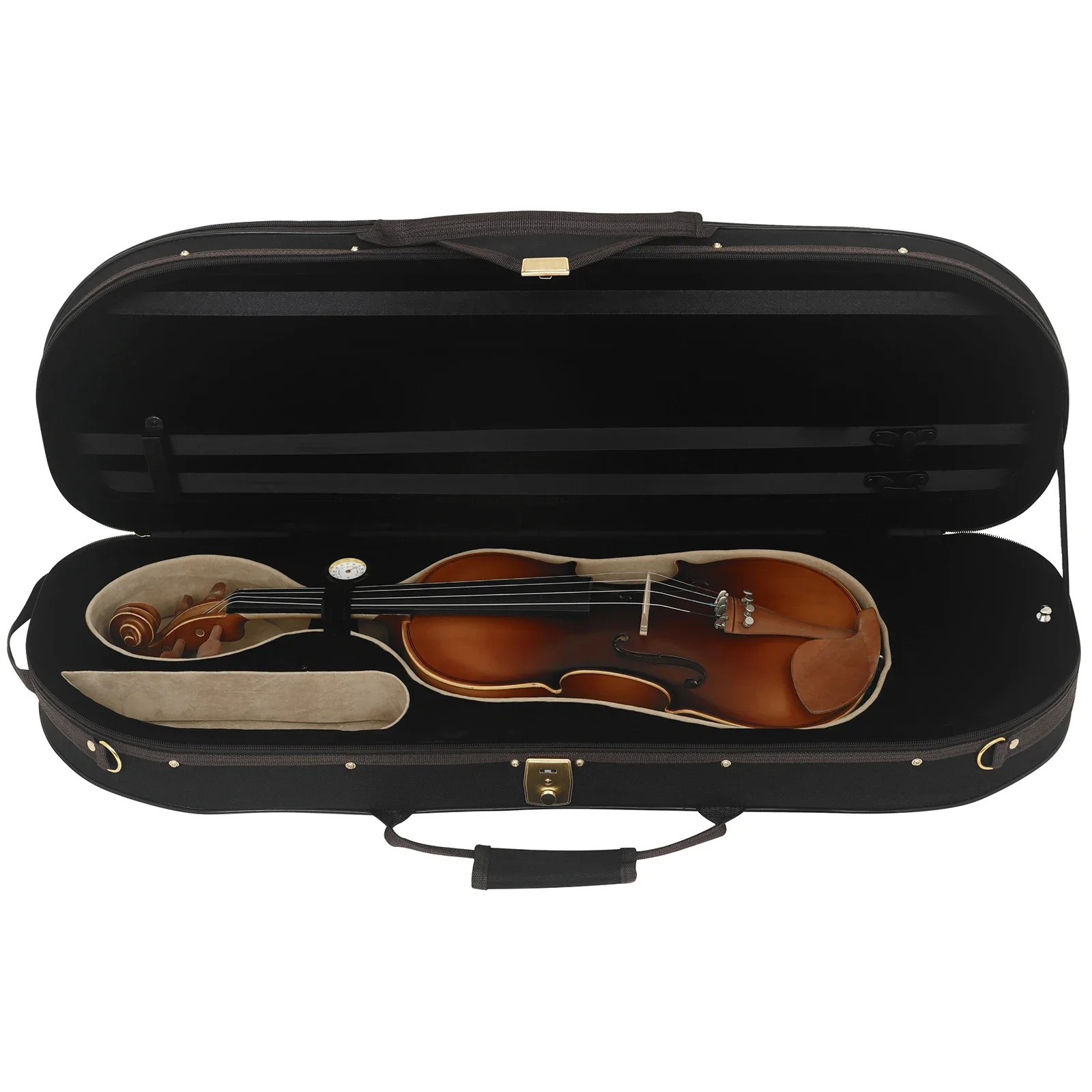 High Quality Violin Case Moisture-Proof Storage Box with Hygrometer Straps Oxford Violin Box Waterproof Violin Backpack Parts