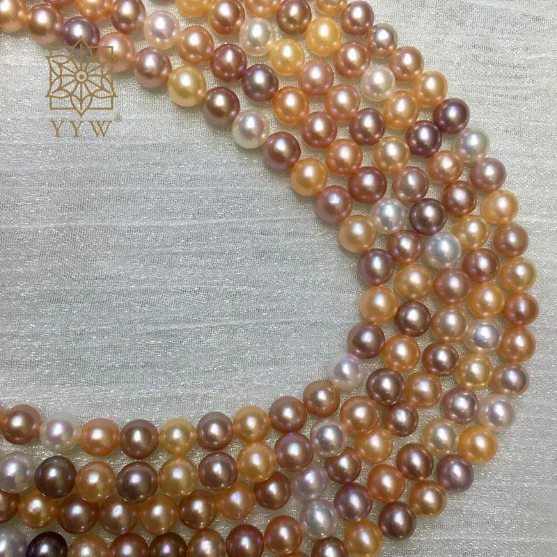 High Quality Multi-Colored Natural Freshwater Pearl 6-7mm Loose Beads Sold Per Approx 15 Inch Strand For Jewelry Making DIY 2023