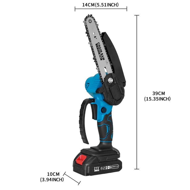 CNETC 6 Inch Mini ChainSaw Portable Wood Cutting Handheld Garden Logging Pruning For Makita Battery Tool  18V 21V No Battery