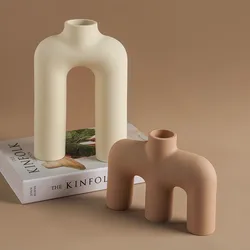 INS Ceramic Art Vase, Modern Simple Home Living Room Flower Arrangement, Advanced Sense Decorative Device, New
