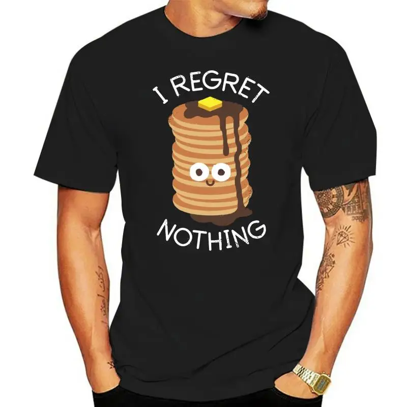 Cartoon Cake Men Top T-Shirts Crew Neck Summer Short Sleeve Happy Tshirt For Boy Best Birthday T Shirt I Regret Nothing