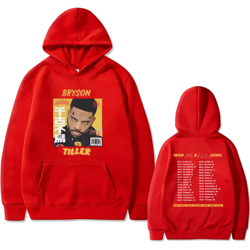 Rapper Bryson Tiller Bta Tour Hoodie Men's Casual Fleece Cotton Pullover Hoodies Men Women Hip Hop Fashion Oversized Sweatshirt