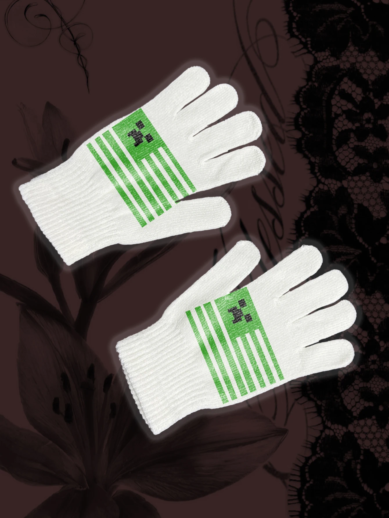 

Мужские и женские зимние модные уникальные перчатки, украшение с логотипом субкультуры, перчатки для творческой личности.