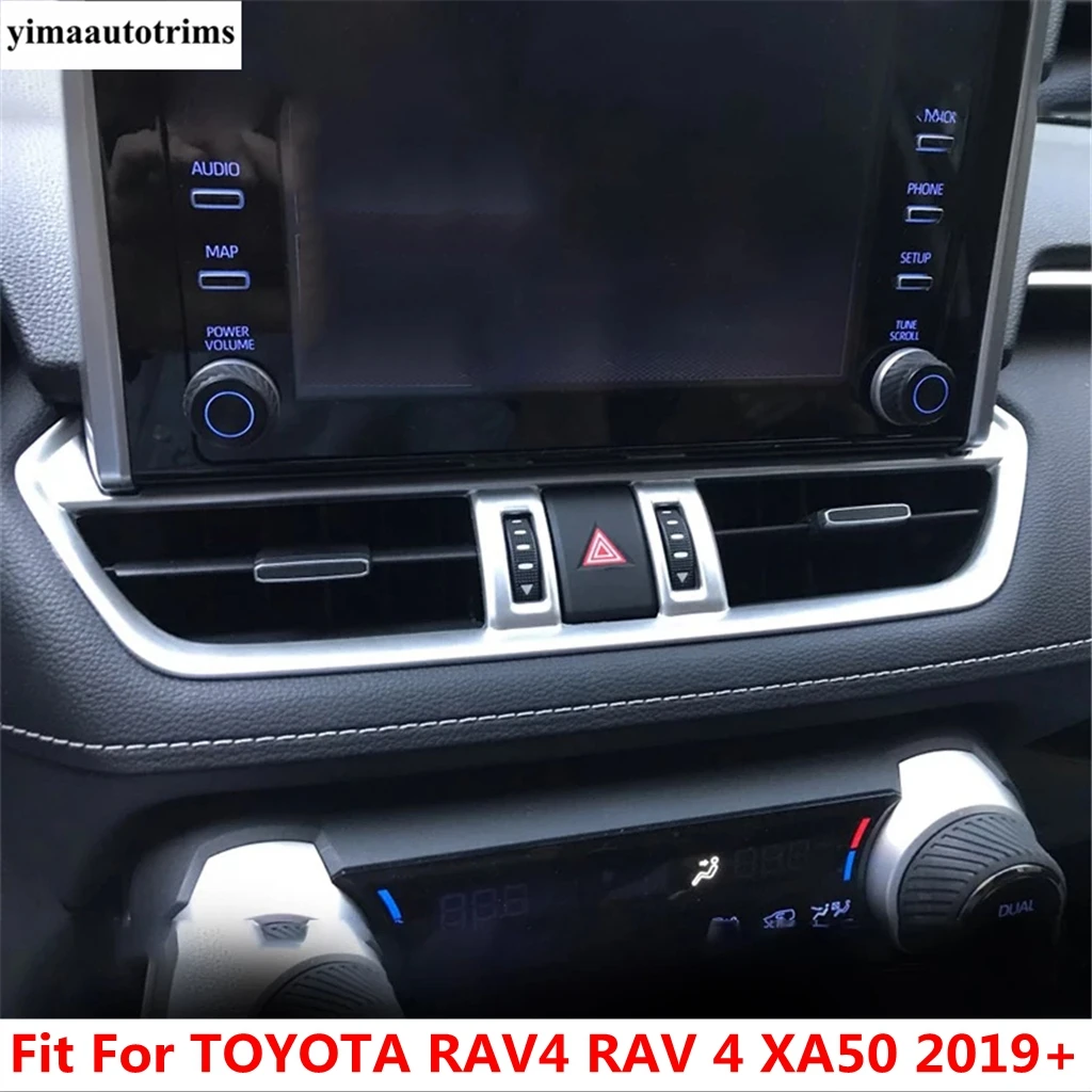 Central Control Air Conditioning Vent Outlet / Warning Light Lamp Panel Cover Trim Accessories For TOYOTA RAV4 XA50 2019 - 2024