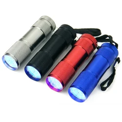 Lanterna UV portátil para urina pet, mini tocha, detector de manchas de urina seca, percevejos, escorpiões, luz negra, 395nm