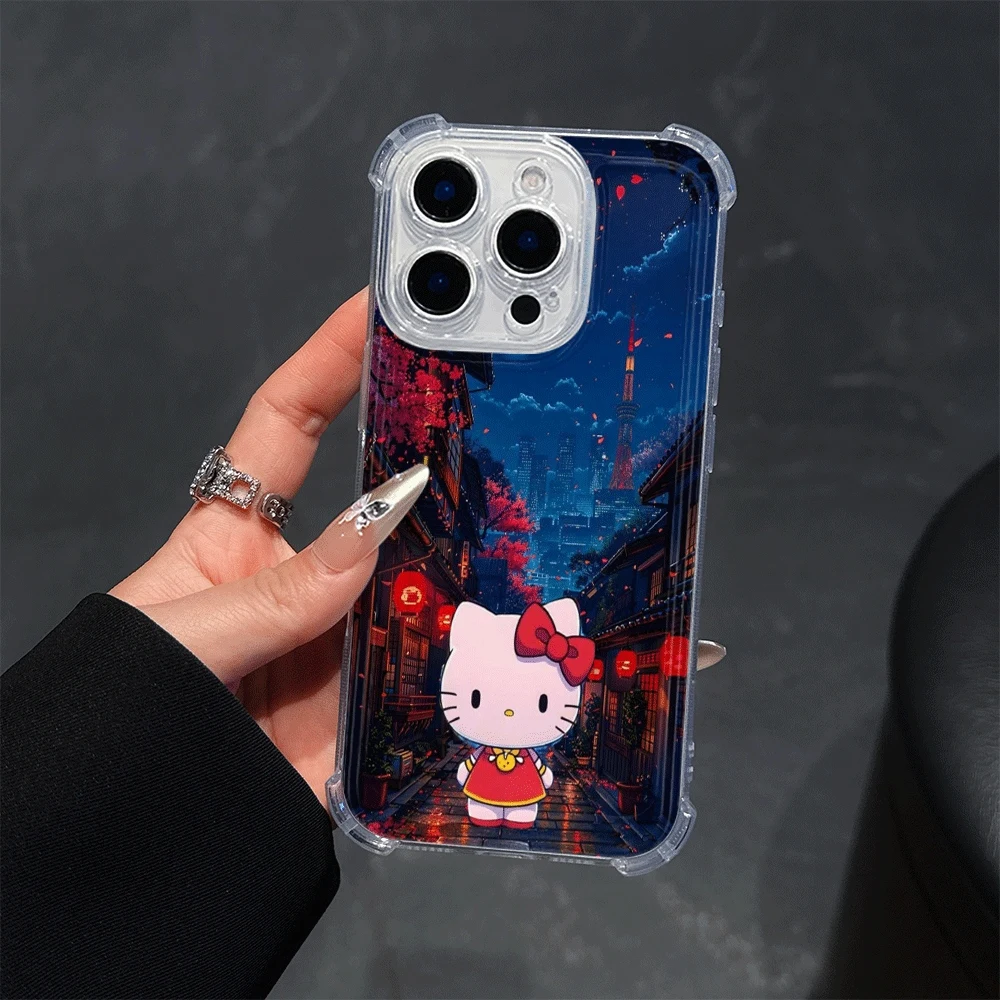 

Мягкий чехол для телефона Hellokitty для IPhone 15 Pro Max IPhone 16/15/14/13/12/11/x/xs/xs Max, женские чехлы для телефонов Hello Kitty