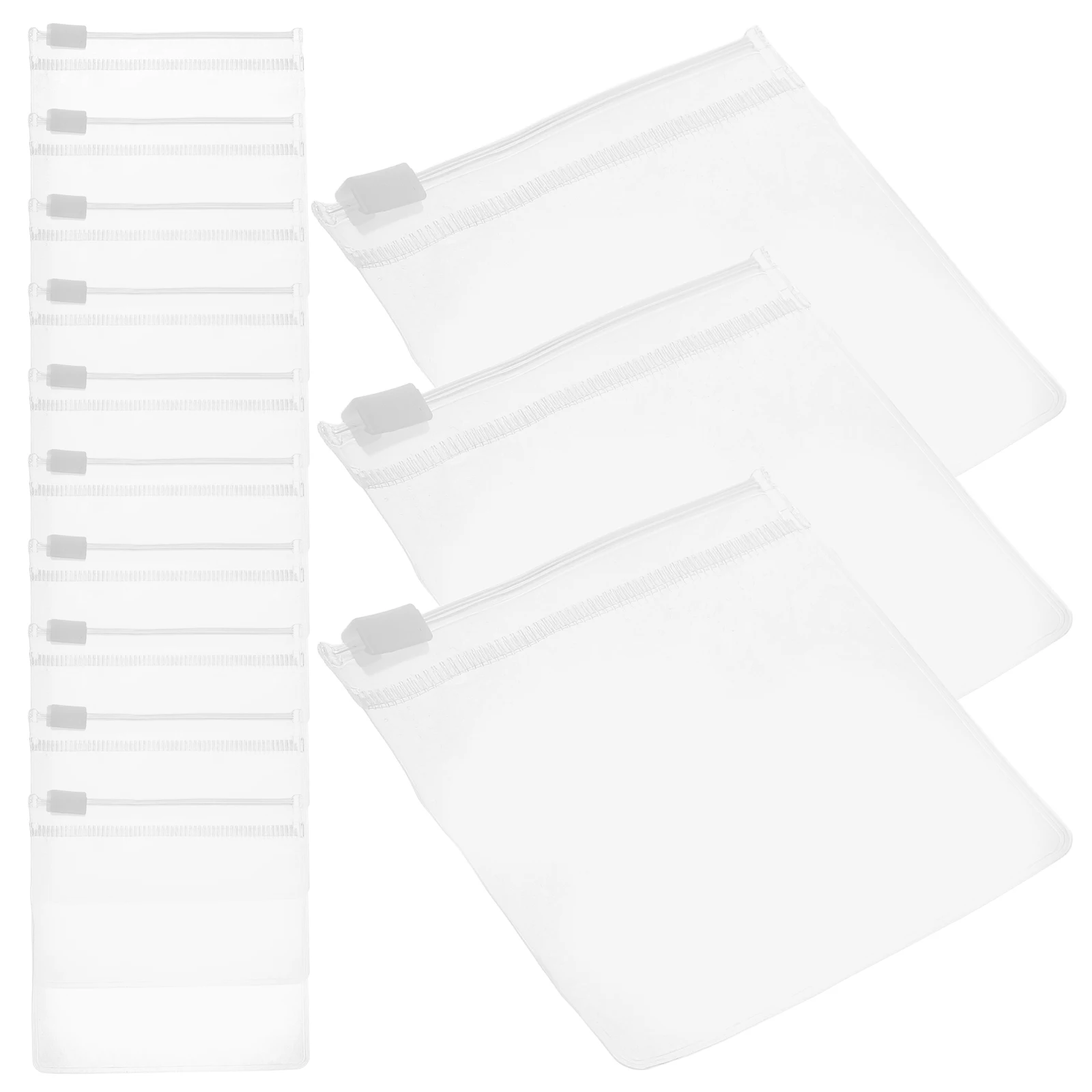 

50pcs Clear Zipper Jewelry Bags 8x8cm Transparent Sealing Storage Pvc Packaging Travel Accessories Small Plastic for Necklace