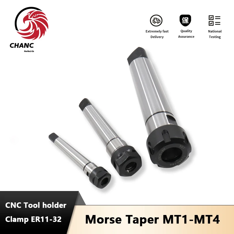 MT1/MT2/MT3/MT4หางแบน Morse Taper ER11/ER16/ER20/ER25/ER32/ER40 Collet ตัวยึดแบบหนีบ CNC ที่ยึดเครื่องมือ Clamp