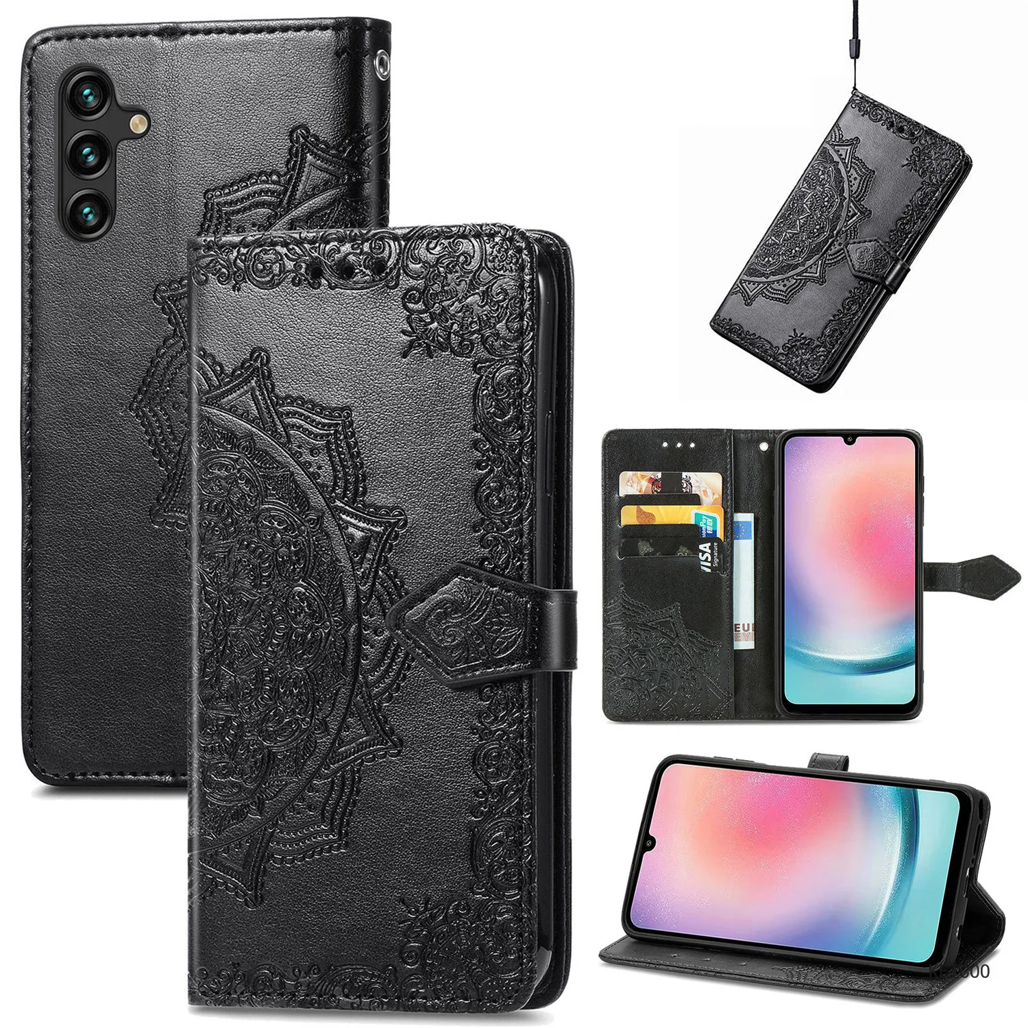 Leather Case for Samsung Galaxy A24 A14 A04E A 24 14 04E M04 M14 M54 M 04 14 54 GalaxyA24 GalaxyA04E 4G 5G SM-A245F A245M Etui