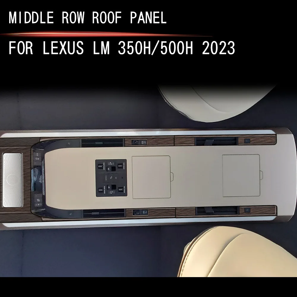 

For Lexus LM350H LM500H 2023 2024 2025 ABS Car Roof Middle Row Panel High configuration with 14 inch TV Interior Accessories