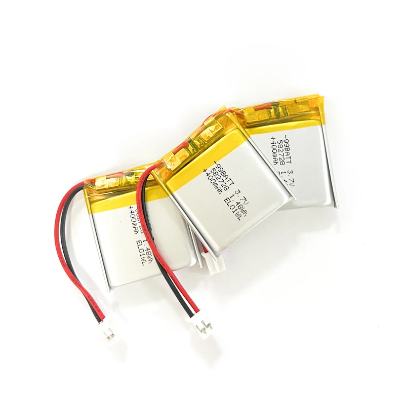 582728 3.7V 400mAh Li-polymer Lithium Battery Rechargeable Batteries Lipo for GPS Positioning Smart Kids Watch Bluetooth Headset
