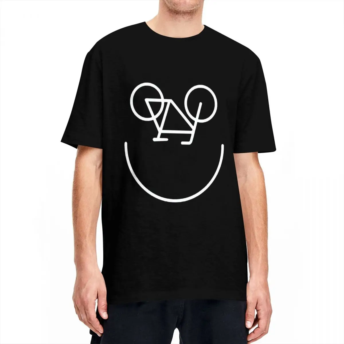 Vintage T Shirt Cyclist Cycling Bicycle Cotton T-Shirts Laugh Logo Hipster Tee Shirt for Men's Y2K Fun Print Short Sleeve Tees