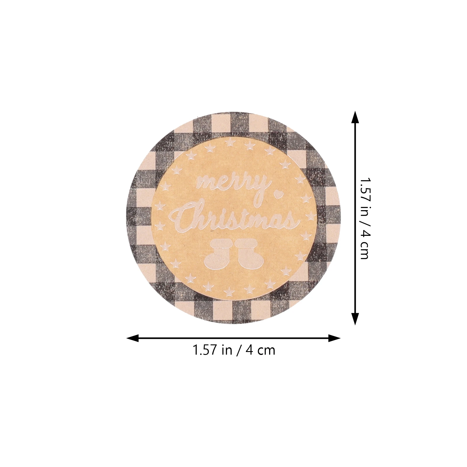 

1 Roll Christmas Stickers Gift Seal Self-Adhesive Label Roll Xmas Themed Decals Holiday Party Kraft Paper Decorative Sticker