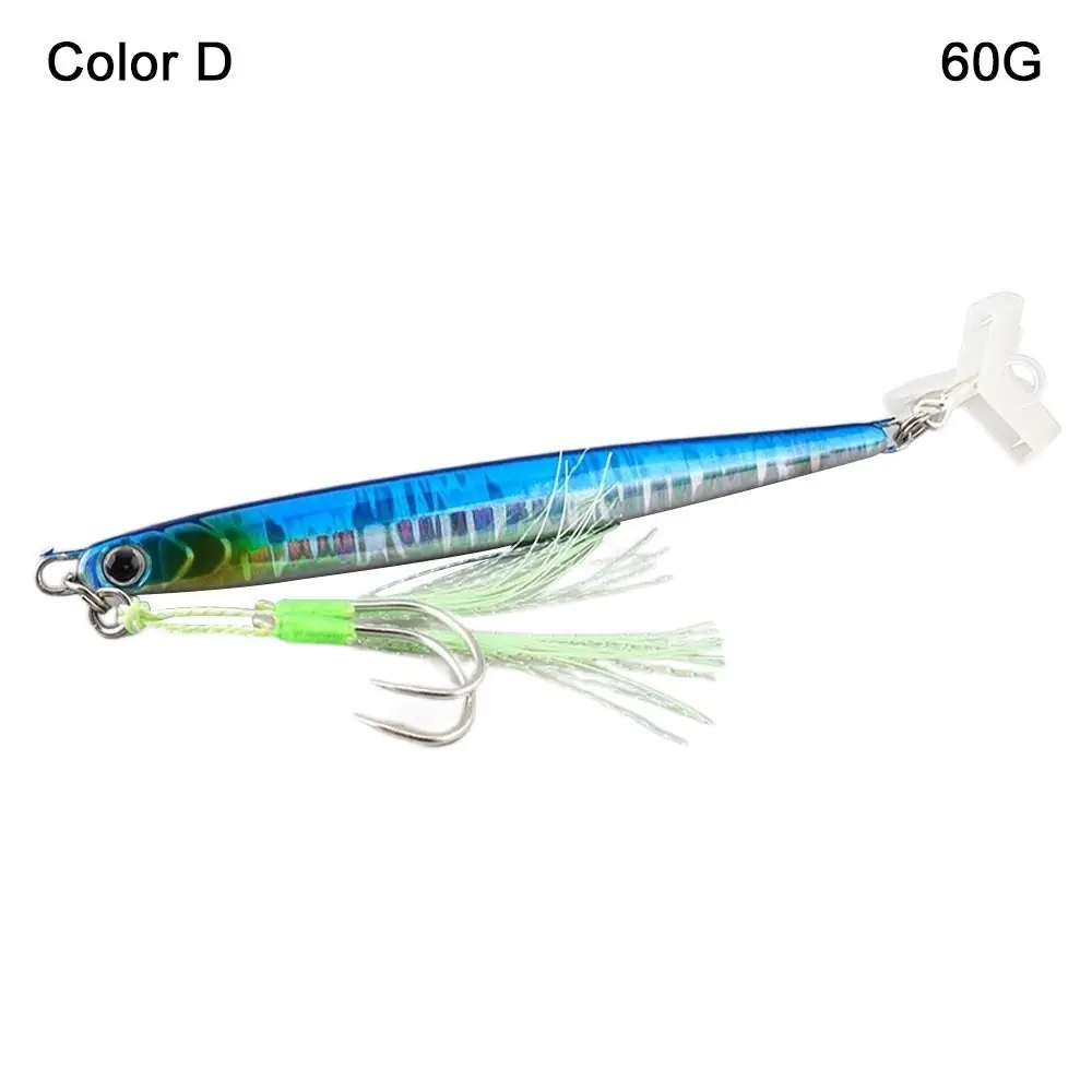 Durable Iron Fishing Lure 40g 60g 5 Color Spinning Baits Electroplated Fishing Tackle