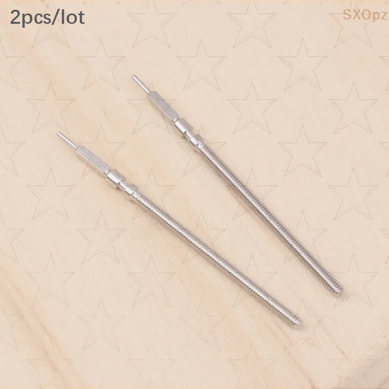 2 шт., детали стальной короны, комплект стальных стержней для часов, подходит для ETA 6497 6498 ST3600/3601, аксессуары для часов с механизмом