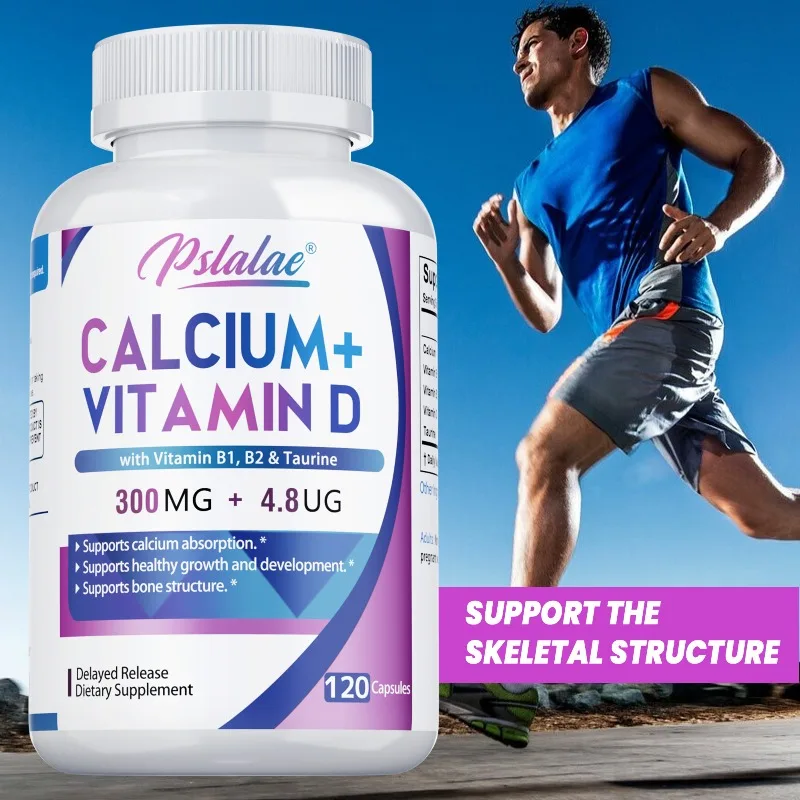 

Calcium + Vitamin D Supplement - Helps Calcium Absorption, Fights Fatigue, Improves Immunity, Promotes Muscle and Bone Health