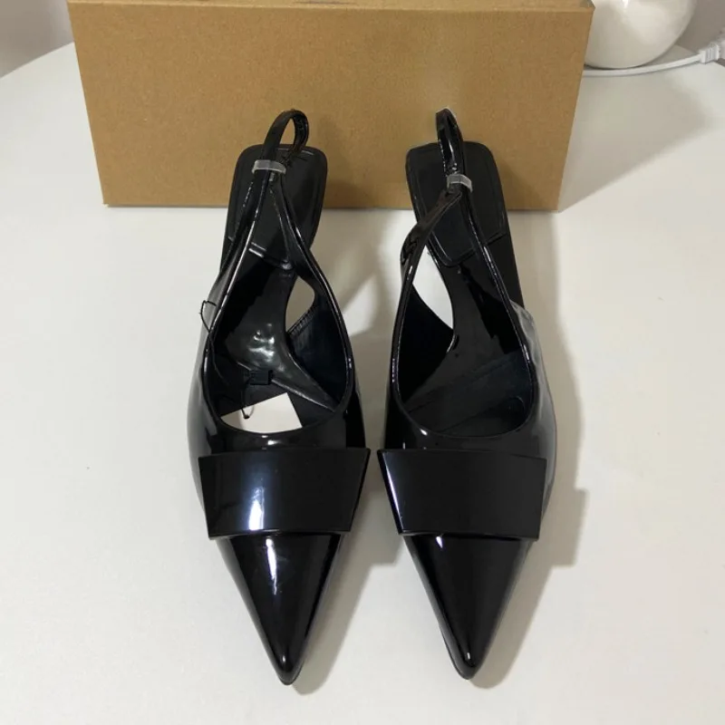 Formal high heeled sandals for woman concise Office Lady Slingbacks Stilettos sexy pointed toes summer Chic ladies mules shoes