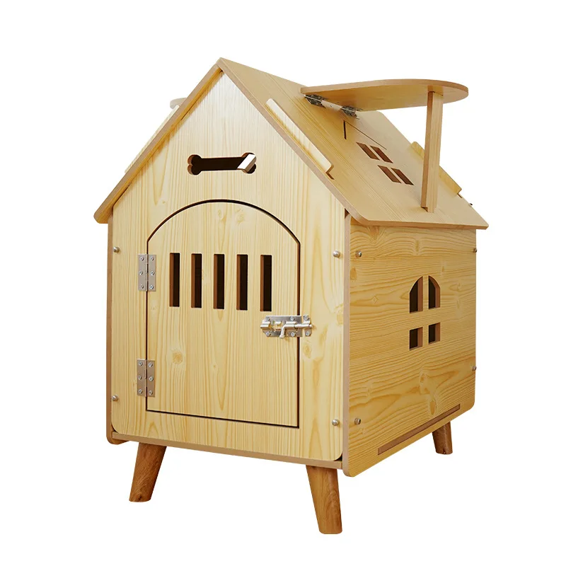 

Dog house house Outdoor wooden kennel Wooden kennel Guardrail Indoor four-seasont