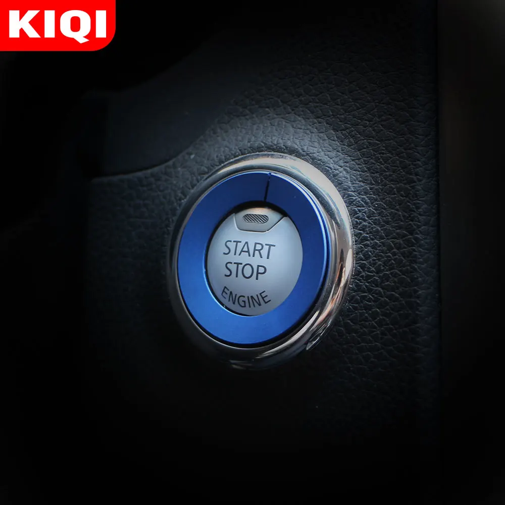 Car Ignition Key Switch Trim Smart Ring Hole Sticker for Nissan X-trail T32 Rogue Xtrail Qashqai J11 Murano Teana 2014-2021