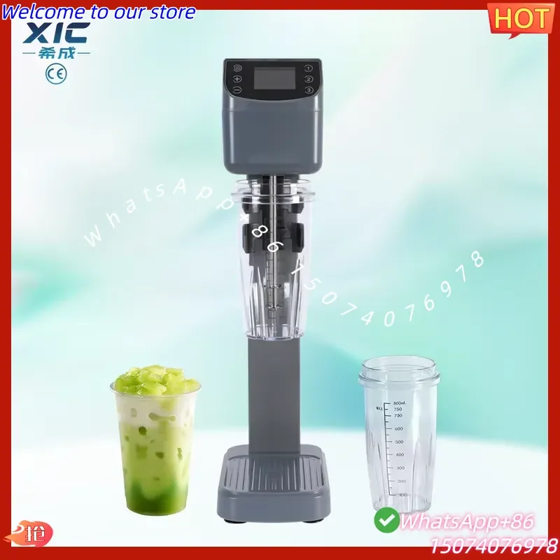 2026 Commercial 300W Fully Automatic Milk Mixer Stainless Steel Timed Milkshake Machine for Juice Beverage Processing