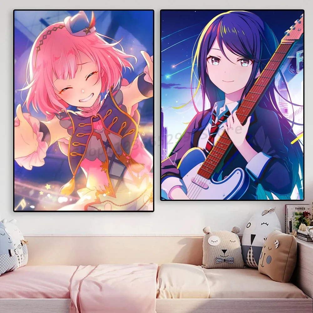 1pc Project S-Sekai Poster Self-adhesive Art Waterproof Paper Sticker Coffee House Bar Room Wall Decor