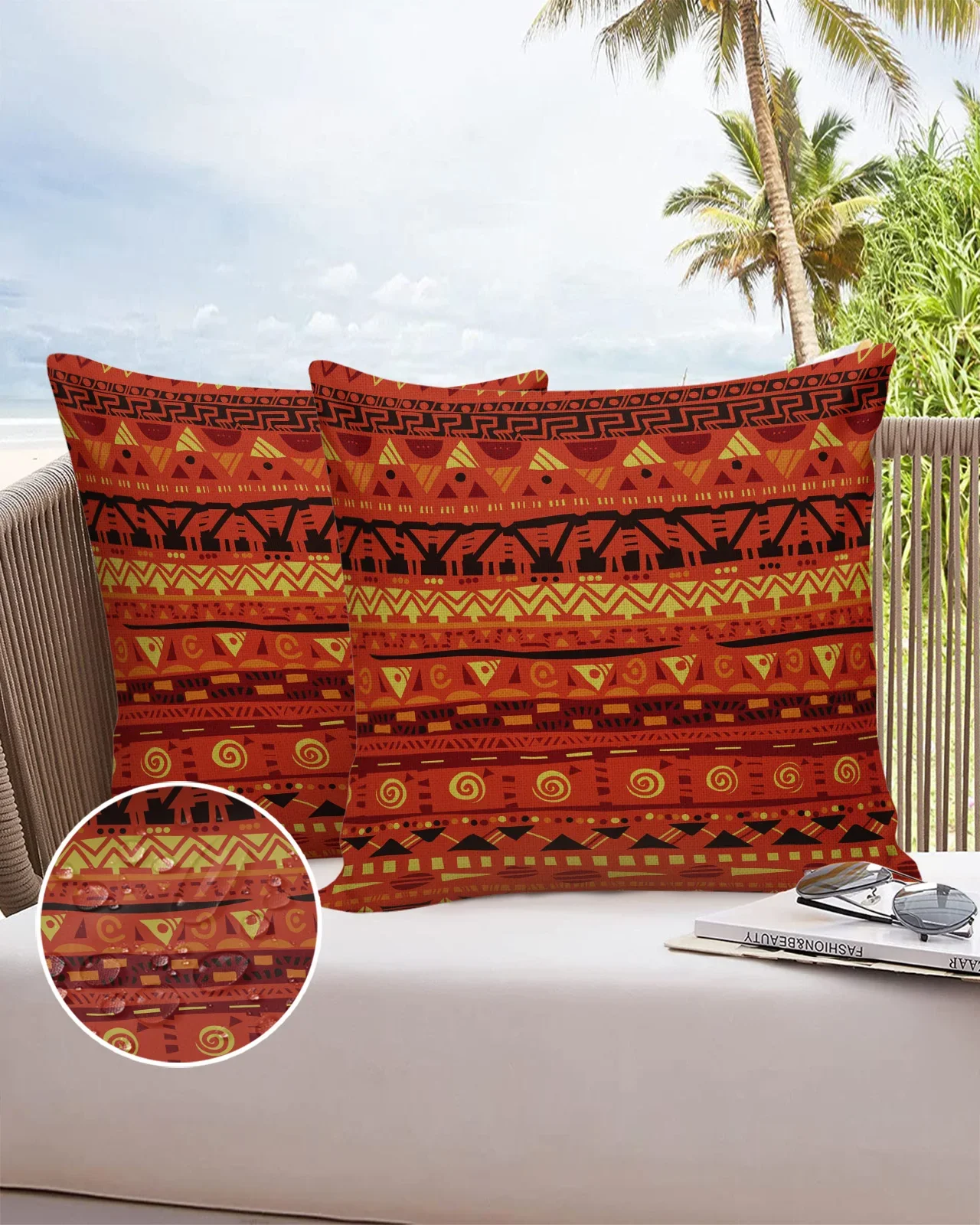 Africa Ethnic Geometric Shape Waterproof Pillowcase Home Decor Sofa Decor Pillowcase Bedroom Pillow Cushion Cover