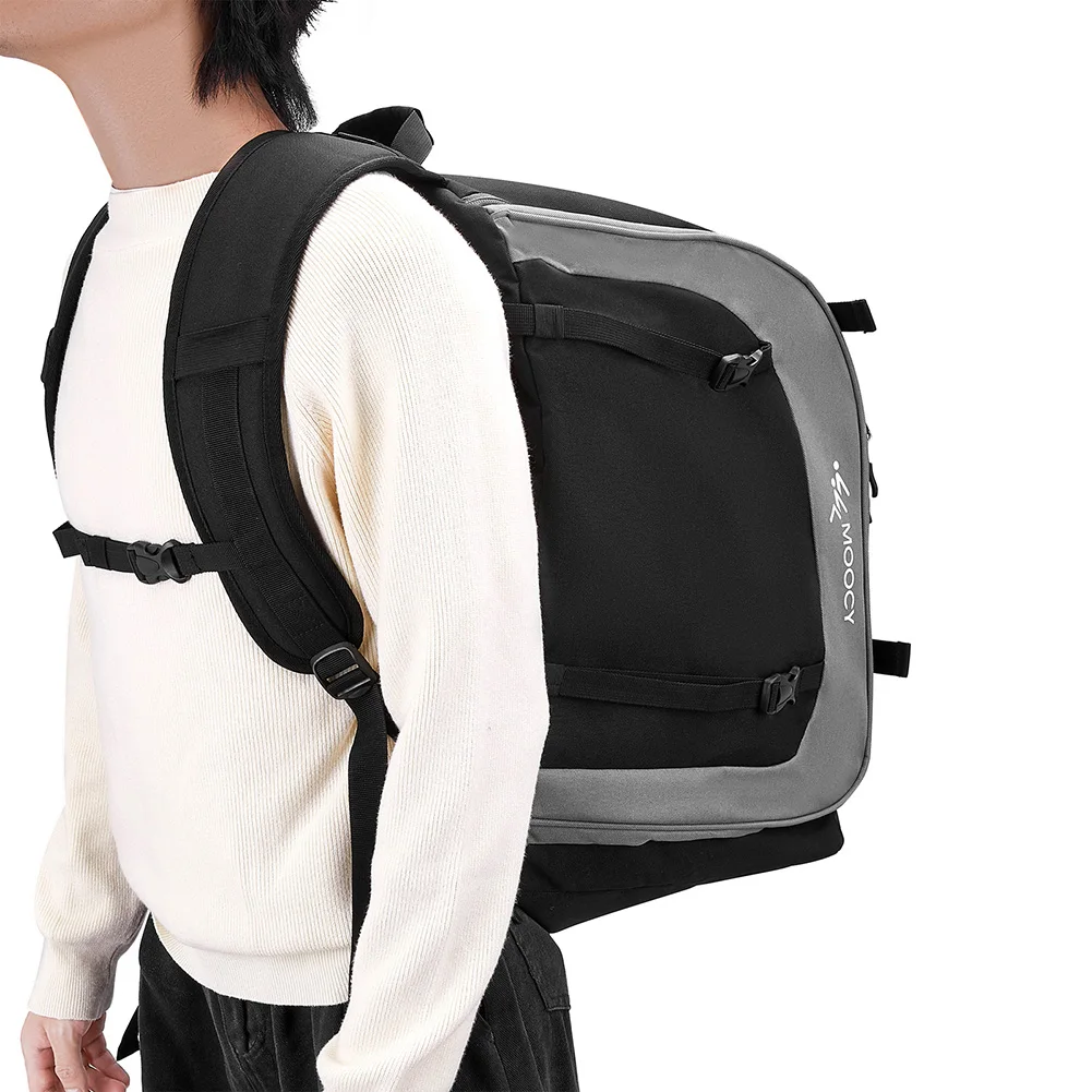 Zaino per scarponi da sci da 65 litri Zaino per abbigliamento per casco in tessuto Oxford di grande capacità Stivali Borsa per riporre abbigliamento per escursionismo e arrampicata