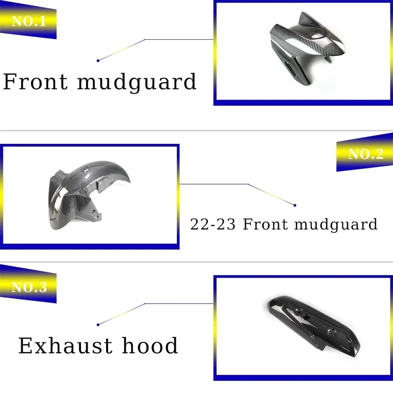 Full Set 3K Carbon Fiber Fairing for Yamaha TMAX-560 (2017-2023) Black Clear Coat Finish Scratch-Resistant & Durable 4