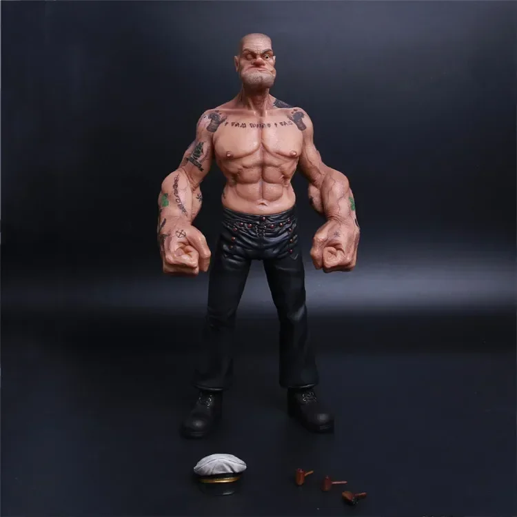 [Funny] Very cool 30cm Popeye the Sailor man action figure resin model statue toy Collection model child adult gift