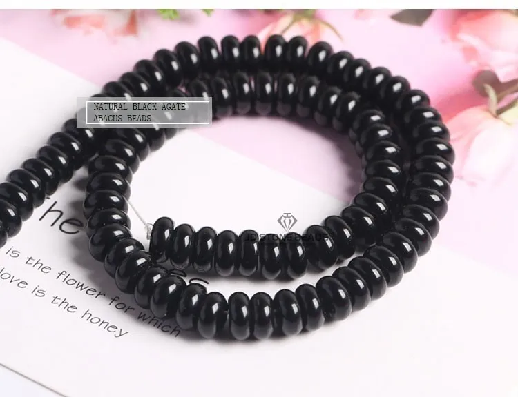 8x5mm Naturstein Gelbes Tigerauge Rosa Quarz Flache Abakusperle Lose Zwischenperle für Schmuckherstellung DIY Halskette Armband – Detail 5