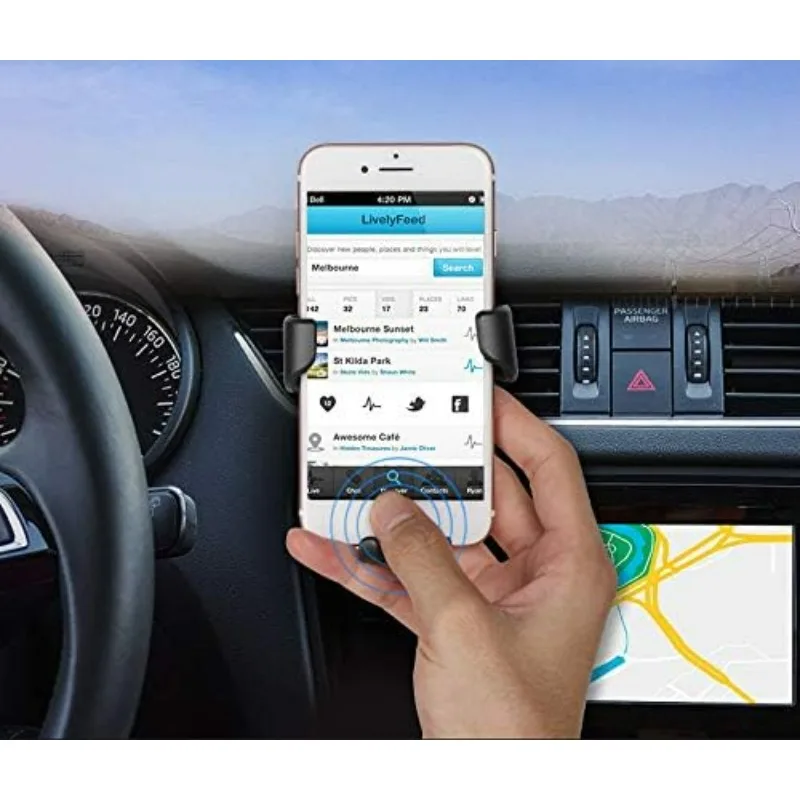 Gravity Car Air Vent Clip Phone Holder Mount for Smartphone GPS Support - view 6