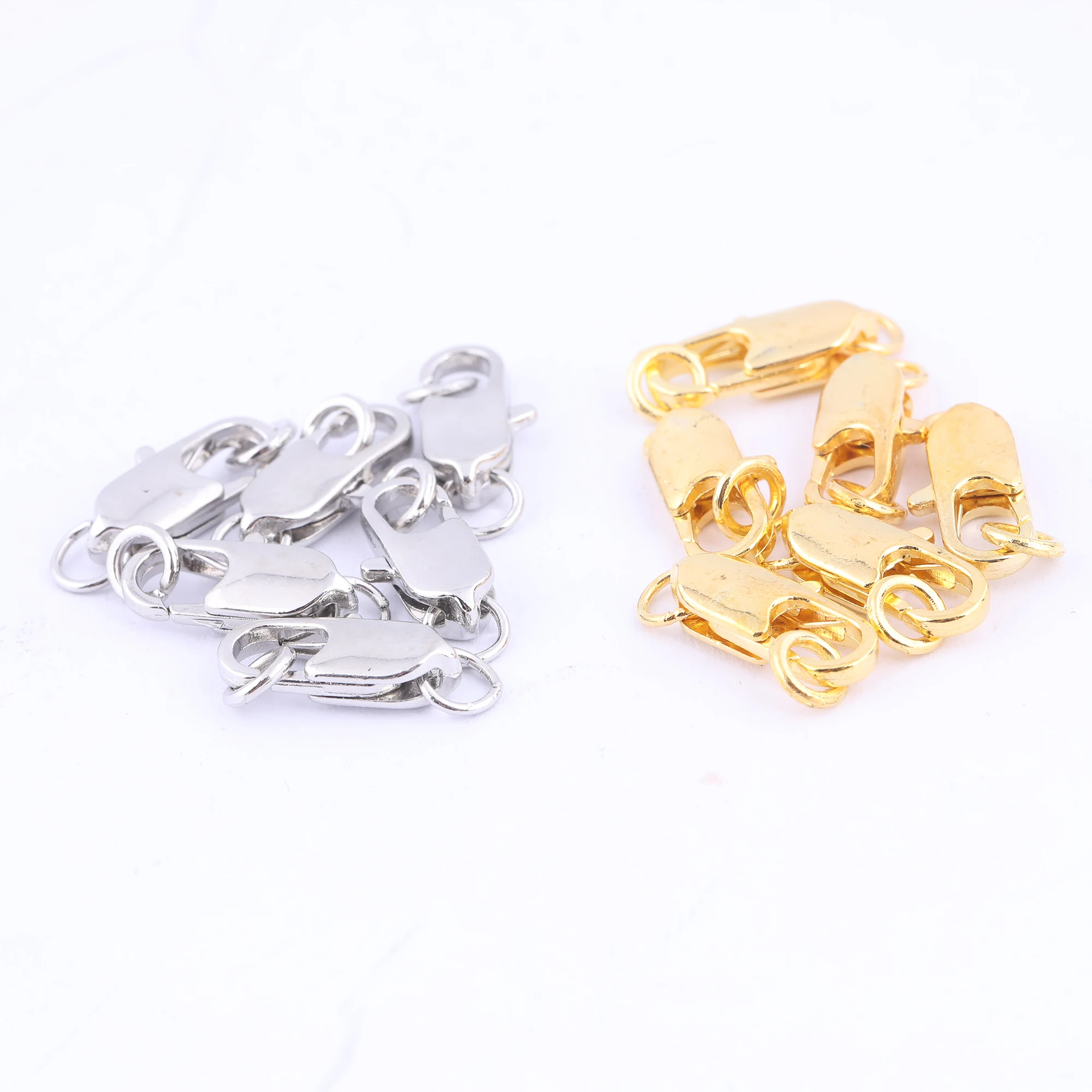 20pcs 7x14mm Gold Plated Lobster Clasp Diy Bracelets Necklace Connector Findings Diy Jewelry Making Components