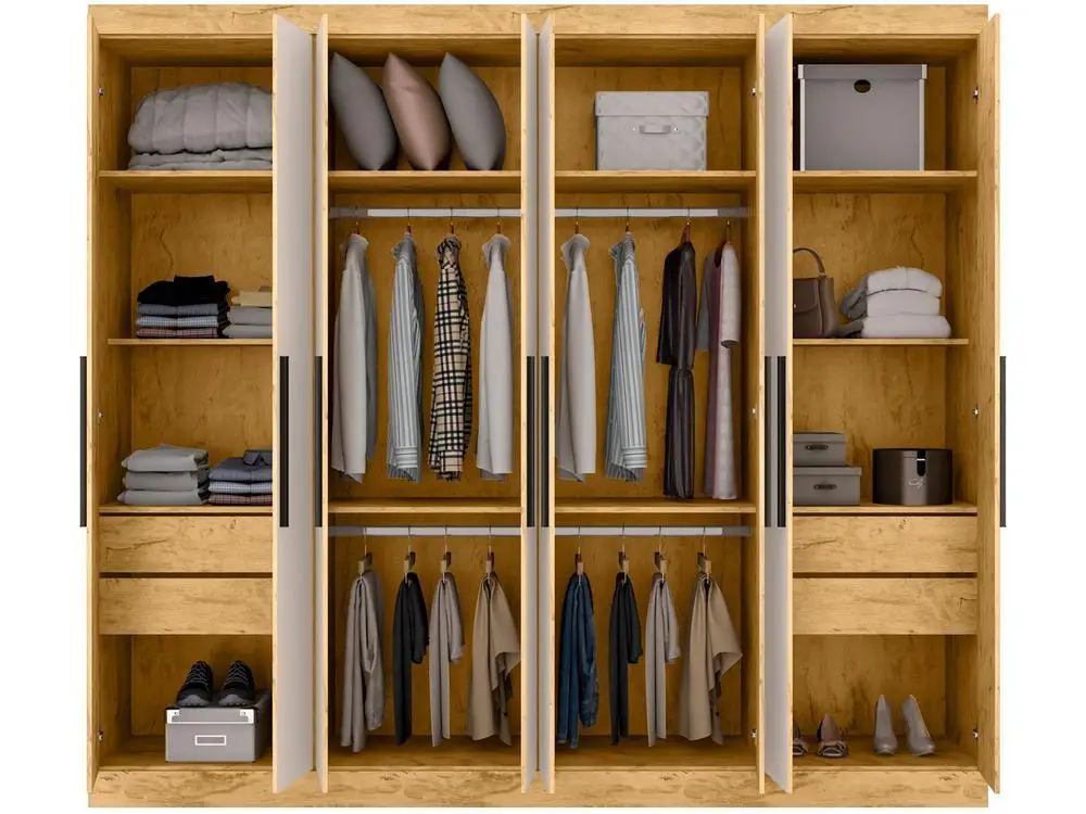 Wardrobe Couple 8 Doors 4 Drawers