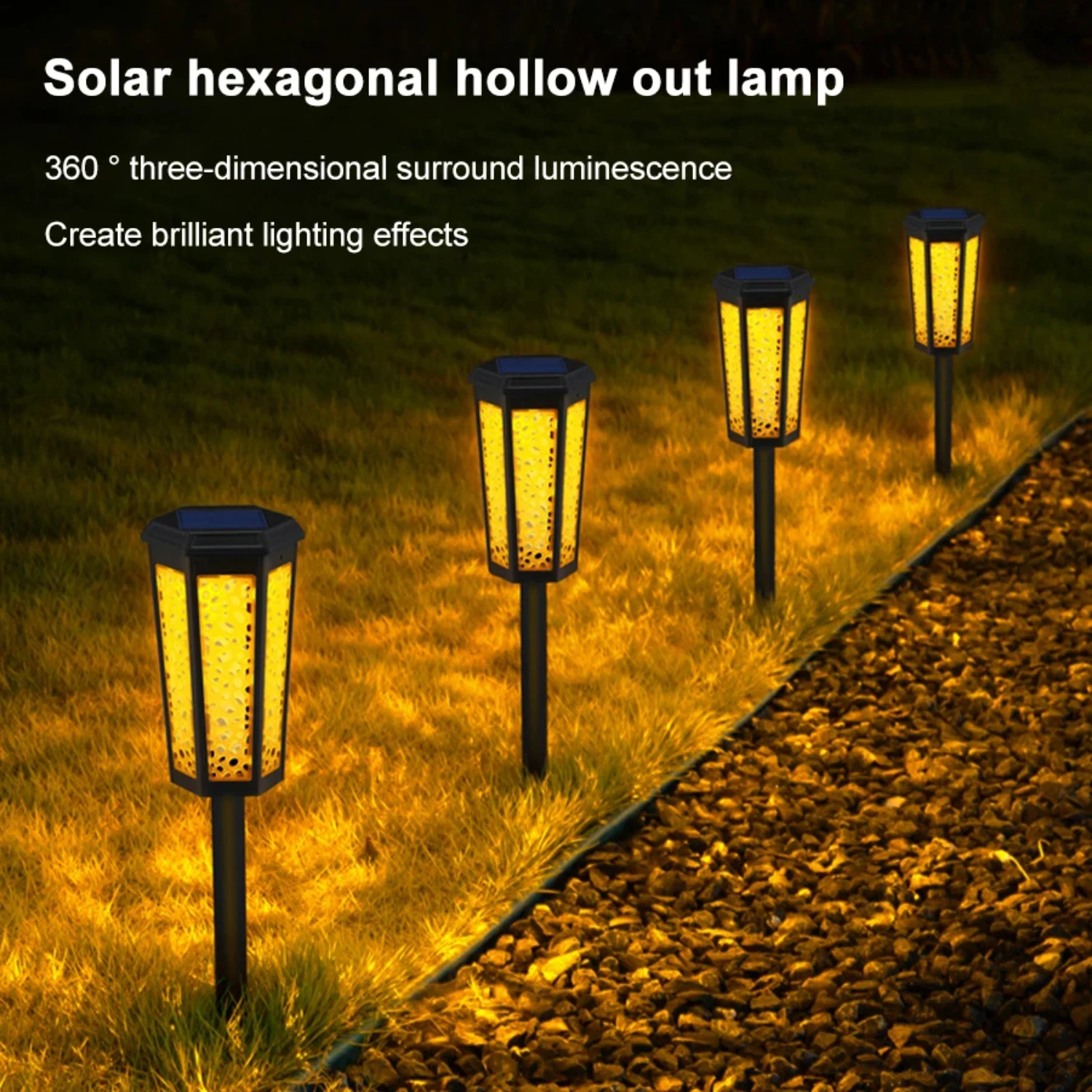 Energy-saving, waterproof RGB solar garden lights for outdoor use - the ideal choice for enhancing landscape, garden, yard, lawn