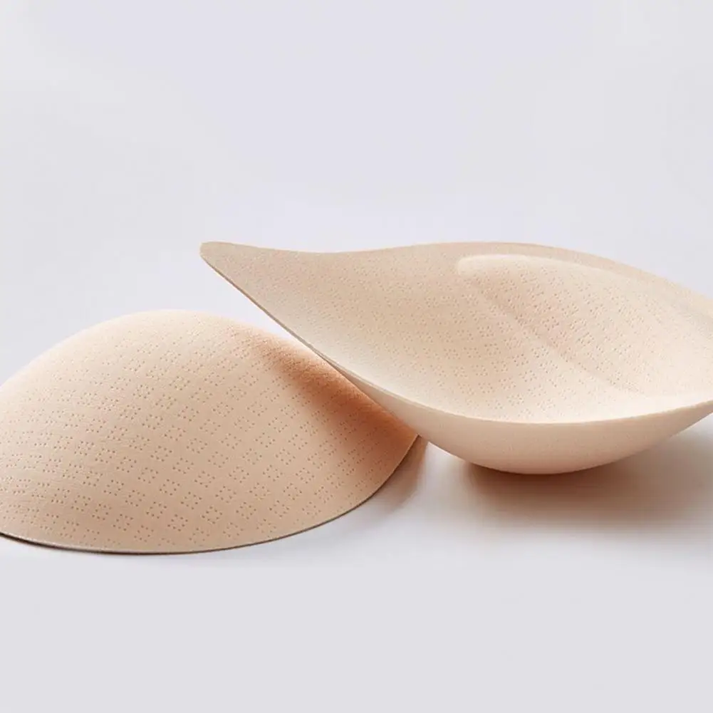 Bra Pad Insert Polyester Fiber Bra Insert Tear Drop Shape Breast Pad Inserts for Swimsuit Bikini Push Up for Chest for Sports