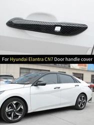 For Hyundai Elantra CN7 Accessories 2021 2022 2023 2024 Car Exterior Door Handles ABS Stickers Protective Cover Car Decorate