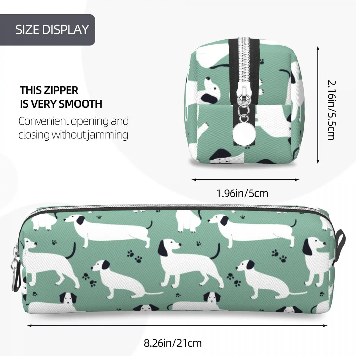 Белый немецкий барсук, собака, такса, пенал для животных, собак, любовник, держатель для ручек, сумки для девочек и мальчиков, школьные подарки, пеналы