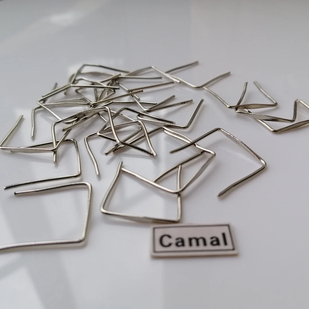 Camal 150pcs 14mm Sector Shaped Chrome Color Connectors Pins For Crystal Prisms Beads Chandelier Pendant Lamp Hanging  Accessory