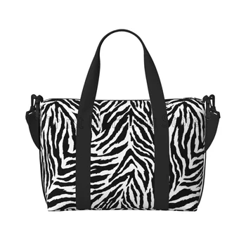 Reise-Seesäcke mit Zebra-Streifen-Muster, Unisex, wasserdicht, für Sport, Fitnessstudio, Handtaschen, Übernachtung, Weekender, Gepäcktasche für Arbeit, Reisen