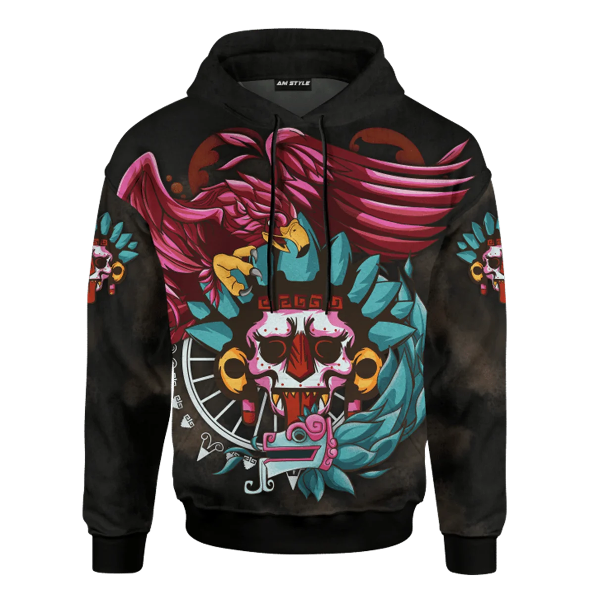 

AZTEC MYTHOLOGY CALAVERA SKULL MAYA AZTEC MEXICAN MURAL 3D Unisex Hoodie Men Sweatshirt Streetwear Zip Pullover Casual Jacket