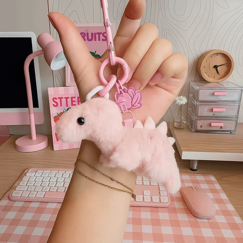 Simple Design Dopamine Dinosaur Pendant Material Niche Dinosaur Keychain Soft Texture Fashionable Dinosaur Keyring