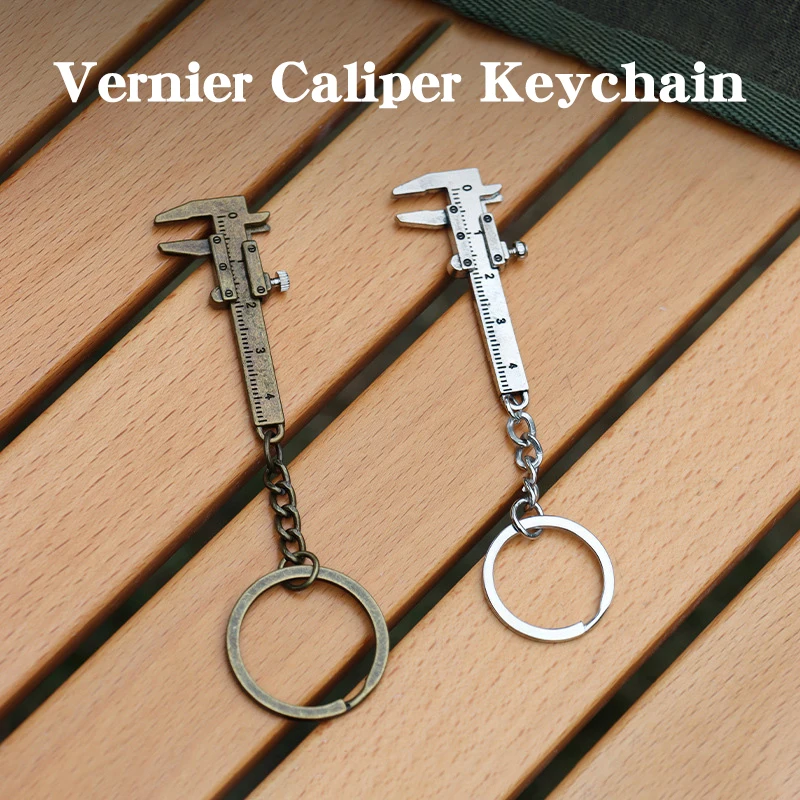 Mini Outdoor Pocket Tools 3D Screwdriver Vernier Caliper Pocket Key Chain Keyring Protable Precision Measure Tool Supplies