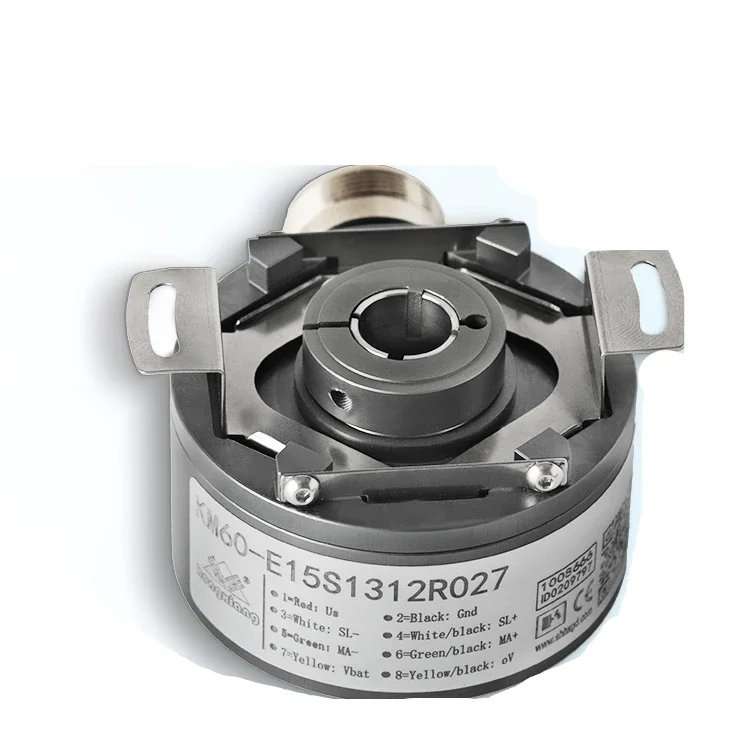 Absolute hollow shaft encoder multi-turn motor servo motor encoder KM60 stainless steel rotary encoder 16/17/19/20/22/24bits