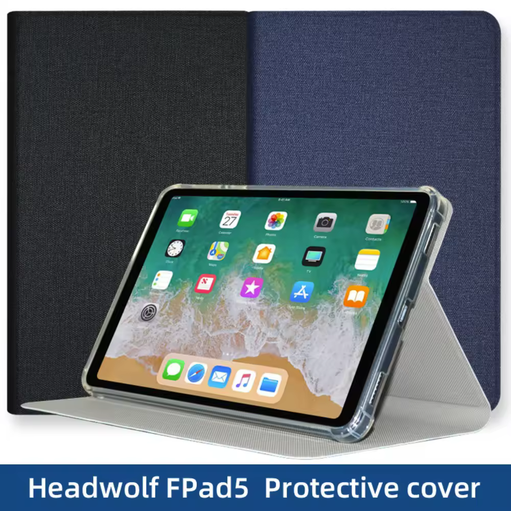 כיסוי ספר דק ל-Headwolf Fpad 5 בגודל 8.4 אינץ', מגן עם תמיכה מתקפלת ל-Fpad5, כיסוי גב רך מ-TPU ל-Fpad3