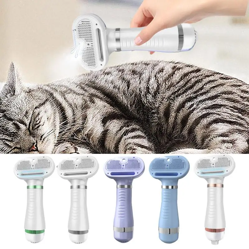 Steamy Dog Brush 6 In1 Spray Dog Grooming Comb Cat Steamer Brush Pet Grooming Comb 3 speed cat Steamy Brush Pet supplies