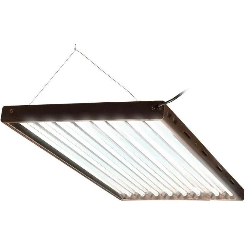 

Agrobrite Designer T5, FLP48, 432W 4 Foot, 8-Tube Fixture with Lamps, 4-Feet/8-Tube, Black
