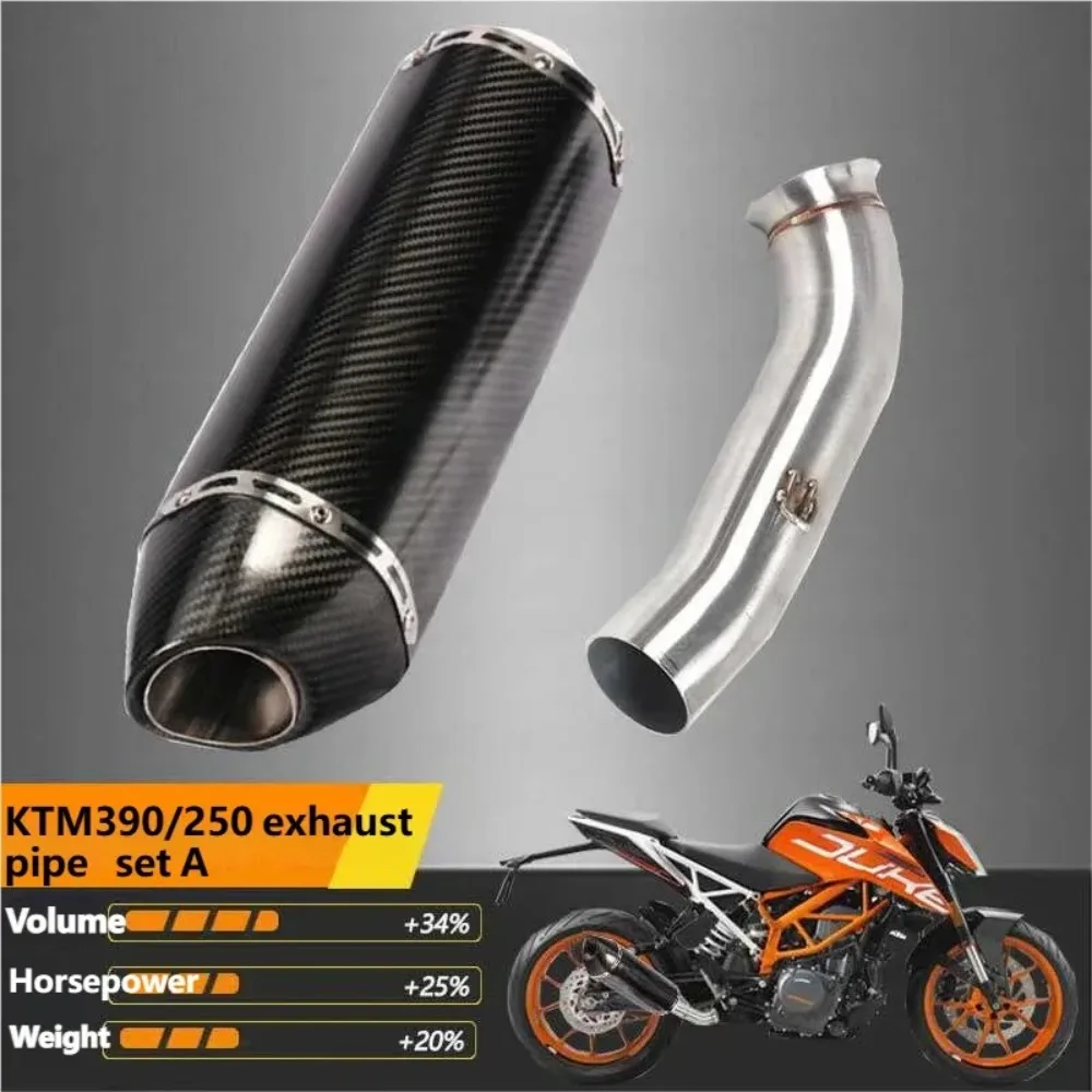 For KTM RC390 RC250 Motorcycle Exhaust Pipe Header Mid Tail Section Full System Escape Moto Accesorios Moto Scarico Parts